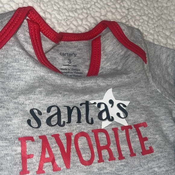 Santa’s Favorite baby onesie- size 3 months - brand new-Carter’s- #1stXMas - Picture 5 of 11